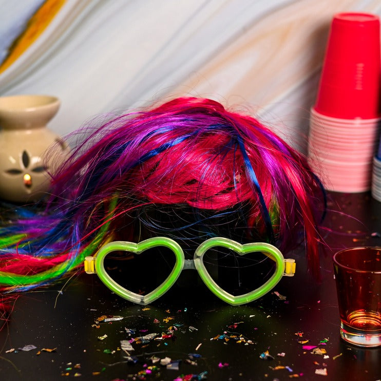 Straight Long Hair Multicolour Wig