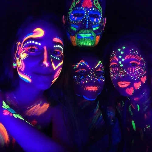 Neon face paint